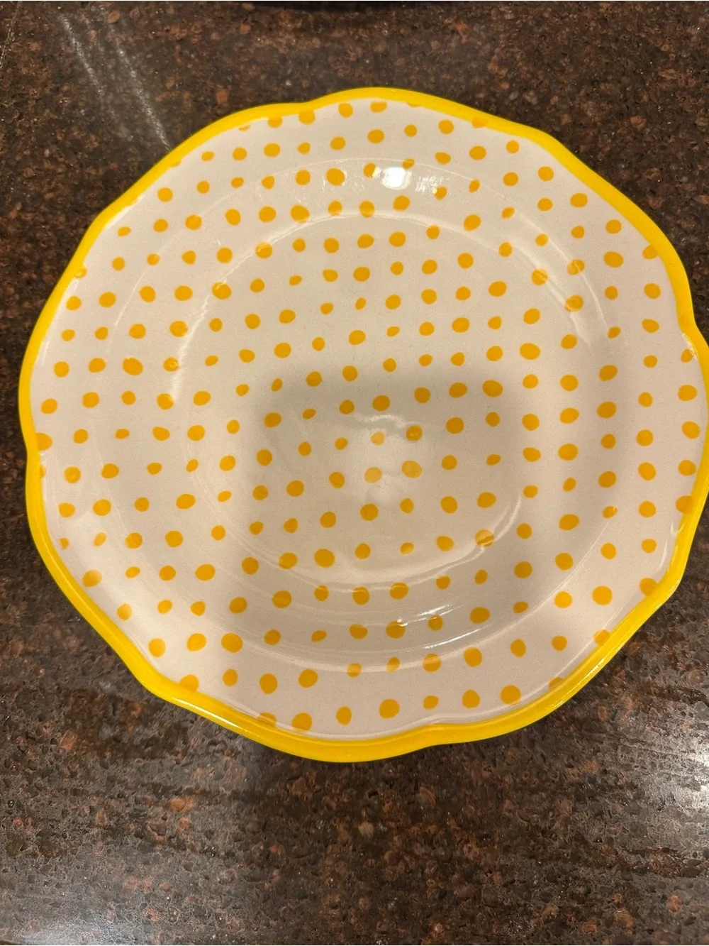 Pioneer Woman Floral & Polka Dot Party Plates - Red,Yellow set of 4 salad plates